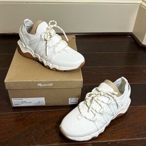 🆕 Madewell Field Knit White and Tan Athletic Shoes